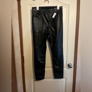 Gap High Rise Leather Leggings